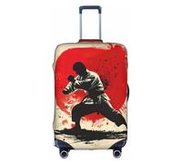 OUSXC La funda protectora para maleta con diseño de Taekwondo es adecuada para equipaje de entre 18 y 32 pulgadas, Blanco, S