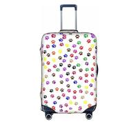 OUSXC La funda protectora para maleta con estampado de patas es adecuada para equipaje de entre 18 y 32 pulgadas, Blanco, L