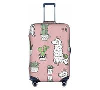 OUSXC La funda protectora para maleta de alpaca y cactus es adecuada para equipaje de entre 18 y 32 pulgadas, Blanco, L