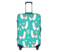 OUSXC La funda protectora para maleta de carrito de cactus de alpaca es adecuada para tamaños de equipaje de entre 45 y 81 cm, Blanco, S