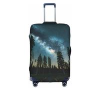 OUSXC La funda protectora para maleta de carrito de cielo nocturno con árboles es adecuada para equipaje de entre 45 y 81 cm, Blanco, M