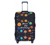 OUSXC La funda protectora para maleta de carrito de Cute Planet es adecuada para tamaños de equipaje de entre 18 y 32 pulgadas, Blanco, L