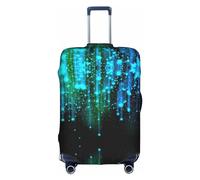 OUSXC La funda protectora para maleta de carrito de estrellas es adecuada para tamaños de equipaje de entre 18 y 32 pulgadas, Blanco, M