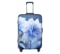 OUSXC La funda protectora para maleta de carrito de flores azules es adecuada para tamaños de equipaje de entre 18 y 32 pulgadas, Blanco, L