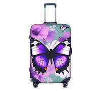OUSXC La funda protectora para maleta de carrito de mariposa morada es adecuada para tamaños de equipaje de entre 18 y 32 pulgadas, Blanco, M
