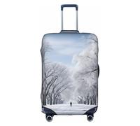 OUSXC La funda protectora para maleta de carrito de nieve que cae en el parque es adecuada para tamaños de equipaje de entre 18 y 32 pulgadas, Blanco, S