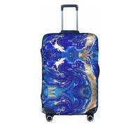 OUSXC La funda protectora para maleta de carrito de piedra de mármol abstracta es adecuada para tamaños de equipaje de entre 18 y 32 pulgadas, Blanco, L