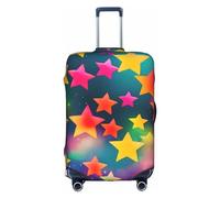 OUSXC La funda protectora para maleta de carrito de ruedas con estrellas arcoíris coloridas es adecuada para tamaños de equipaje de entre 18 y 32 pulgadas, Blanco, S