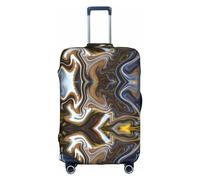 OUSXC La funda protectora para maleta de carrito de Trolley Textur con tinta abstracta de mármol es adecuada para tamaños de equipaje de entre 45 y 81 cm, Blanco, XL