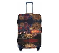 OUSXC La funda protectora para maleta de fuegos artificiales es adecuada para equipaje de entre 45 y 81 cm, Blanco, S