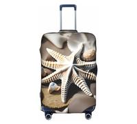 OUSXC La funda protectora para maleta de playa con diseño de estrella de mar es adecuada para equipaje de entre 45 y 81 cm, Blanco, M