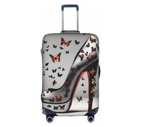 OUSXC La funda protectora para maleta de tacón alto con diseño de mariposa es adecuada para equipaje de entre 45 y 81 cm, Blanco, XL