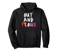 out and Proud Lesbian Gay Pride Month Flag LGBTQ Saliendo Sudadera con Capucha