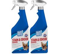 OUT! Eliminador de Manchas y olores de Mascotas, Limpiador Enzimático Pro-Bacterias 750 ml (Paquete de 2)