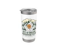 Out of Breath Adventure Club No te preocupes Caminante Camping Lover Vaso térmico de acero inoxidable de doble pared