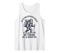 out of Breath Hiking Society Be There In A Minute Sendero Camiseta sin Mangas