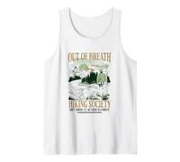 out of Breath Hiking Society, estaré allí en un Minuto, Gracioso Camiseta sin Mangas