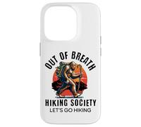 out of Breath Hiking Society Funny Big Foot Hiker Carcasa para iPhone 14 Pro