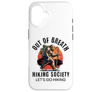 out of Breath Hiking Society Funny Big Foot Hiker Carcasa para iPhone 16