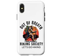out of Breath Hiking Society Funny Big Foot Hiker Carcasa para iPhone X/XS