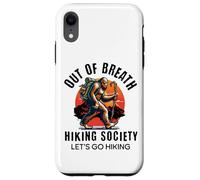 out of Breath Hiking Society Funny Big Foot Hiker Carcasa para iPhone XR