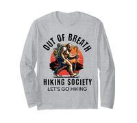 out of Breath Hiking Society Funny Big Foot Hiker Manga Larga