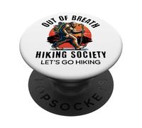 out of Breath Hiking Society Funny Big Foot Hiker PopSockets PopGrip Adhesivo