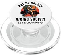 out of Breath Hiking Society Funny Big Foot Hiker PopSockets PopGrip para MagSafe