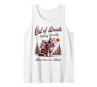 out of Breath Hiking Society Funny Cat Hiker Camiseta sin Mangas