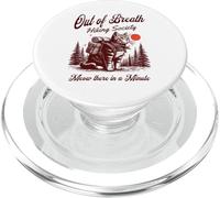 out of Breath Hiking Society Funny Cat Hiker PopSockets PopGrip para MagSafe