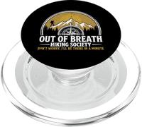 out of Breath Hiking Society Funny Vintage Senderismo Al Aire Libre PopSockets PopGrip para MagSafe