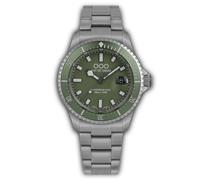 Out of Order CASA NOVA VERDE Swiss Made Acero Cuarzo Fecha Zafiro Reloj Hombre, plateado, Pulsera