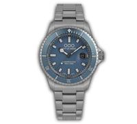 Out of Order Casanova Blue Swiss Made Cuarzo Acero Azul Fecha Zafiro Reloj Hombre, plateado