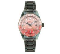 Out of Order PALOMA GMT Automático Acero Rosa Fecha Envejecido Zafiro Reloj Hombre, plateado