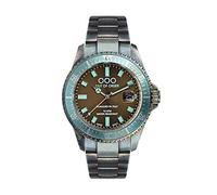 out of Order Turquoise Brown Casanova Acero Swiss Cuarzo Marron Aged Envejecido Bronce Fecha Reloj Hombre