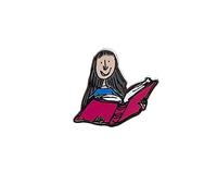 Out of Print Juego de alfileres de esmalte con temática de libros para amantes de libros, lectores y bibliófilos - - Talla única