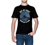 out of Sight Never out of Mind Negro Hombre Camiseta Tamaño M Black Men's tee Size M
