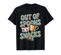 out of Spoons Try Snacks Comfort Food Trofeo Diseño Camiseta