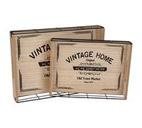 OUT OF THE BLUE Holz/Metall-Tablett, Vintage Home, 2er Set marca