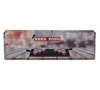 Out of the blue- Juego de Beber Beer Pong, con Tablero y 12 Vasos, para Aprox. 50 ml, de plástico, en Caja de Regalo, Color carbón (79/4018)