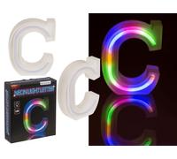 Out of the blue Letra luminosa de neón C de 16 cm de altura para 2 pilas AAA en caja de regalo