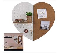 Out of the blue - Llavero Multiusos de Pared con Forma de corazón, Corcho, Mitad de plástico con estantería, Multicolor, Aprox. 48 x 45 cm