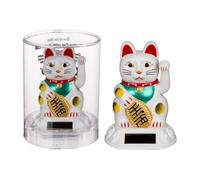 out of The Blue Maneki Neko - Gato de Esquina Solar (8 cm), Color Blanco