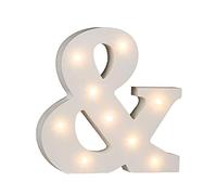 Out of the blue - Signo «&» de madera con iluminación de 9 luces LED