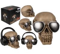 Out of the blue Soporte para Auriculares, diseño de Calavera, 16 x 20 x 17 cm, polirresina, en Caja de Regalo