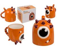 Out of the blue Taza con diseño de monstruo invertido, color naranja, 12 x 14 cm, de Dolomita, 500 ml