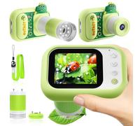 OUTACT Cámara de Dinosaurios con Microscopio de Bolsillo para Niños, Microscopio Digital con Pantalla LCD de 2,4 Pulgadas, Zoom de 1000 x, Compatible con Funciones de Foto y Víde