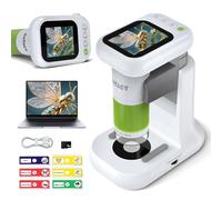 OUTACT Microscopio Digital Niños 50 X 1000 X,2.0 IPS Pantalla,Microscopio Portatil con 8 Luces LED, Foto y VíDeo, Regalo de CumpleañOs para NiñOs a Partir de 3 AñOs