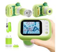 OUTACT Microscopio Digital para Niños, Microscopio Pantalla IPS de 2.4'', Zoom de 1000 x, Compatible con Funciones de Foto y Víde,Regalo para Cumpleaños