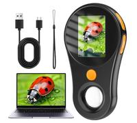 OUTACT Microscopio Digital Portátil, Microscopio de Bolsillo con 8 LEDs y 500x de Magnificación, 4 Niveles de Ajuste para Niños